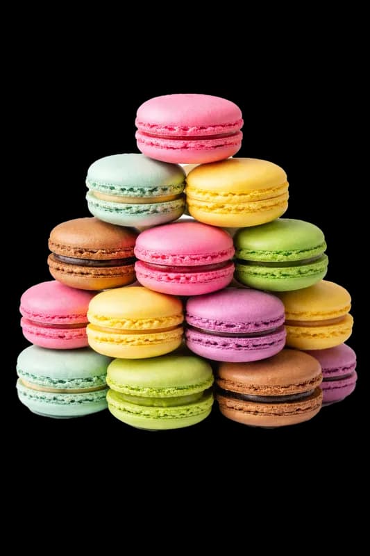 Pilha Colorida de Macarons Deliciosos PNG fundo transparente - Stack Colorful Macarons Deliciosos transparent background