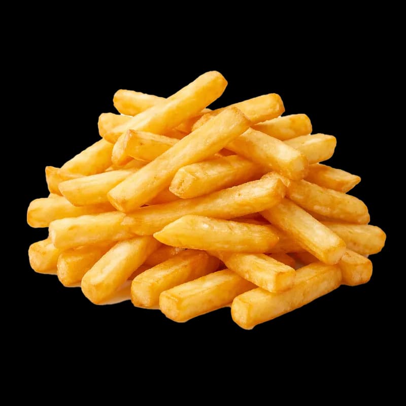 Pilha de Batatas Fritas Douradas e Crocantes PNG fundo transparente - Stack Fries Fried Douradas Crispy transparent back