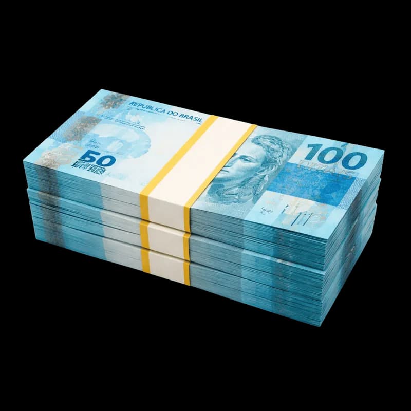 Pilhas de Cédulas de Real Brasileiro PNG fundo transparente - Stacks Banknotes Real Brasileiro transparent background PN