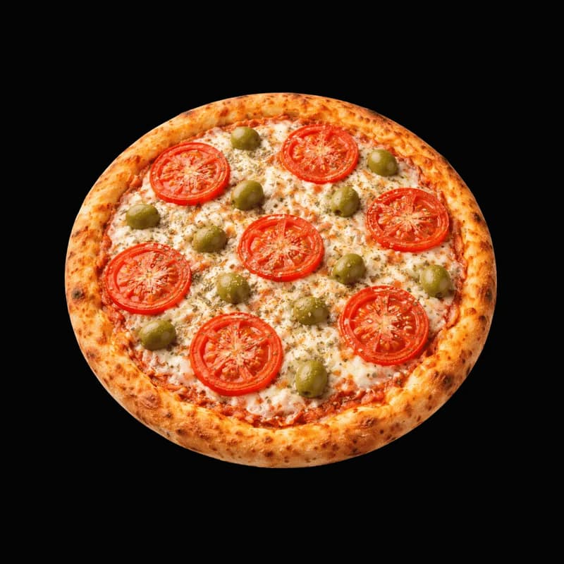 Pizza saborosa com tomate fresco e azeitonas verdes PNG fundo transparente - Pizza Delicious Tomato Fresh Olives Green t