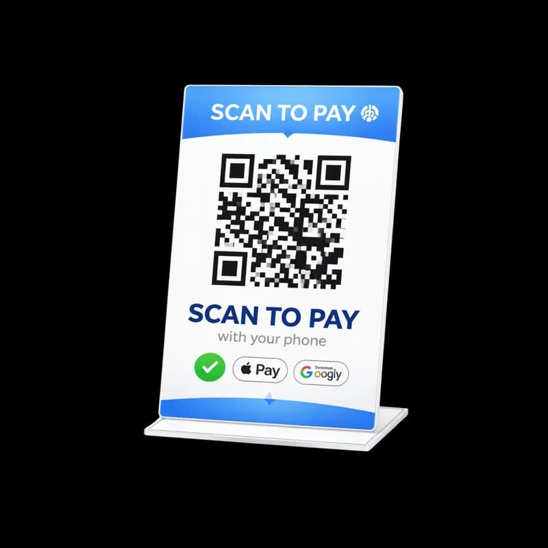 Placa Scan to Pay QR Code PNG - Scan to Pay QR Code sign transparent background PNG