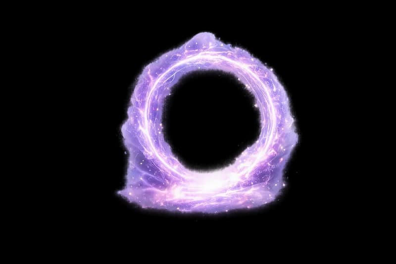 Portal Mágico Violeta com Efeito de Energia PNG fundo transparente