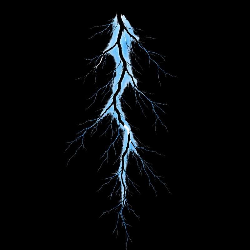 Raio Elétrico Azul Vibrante PNG fundo transparente - Lightning Electric Blue Vibrant transparent background PNG