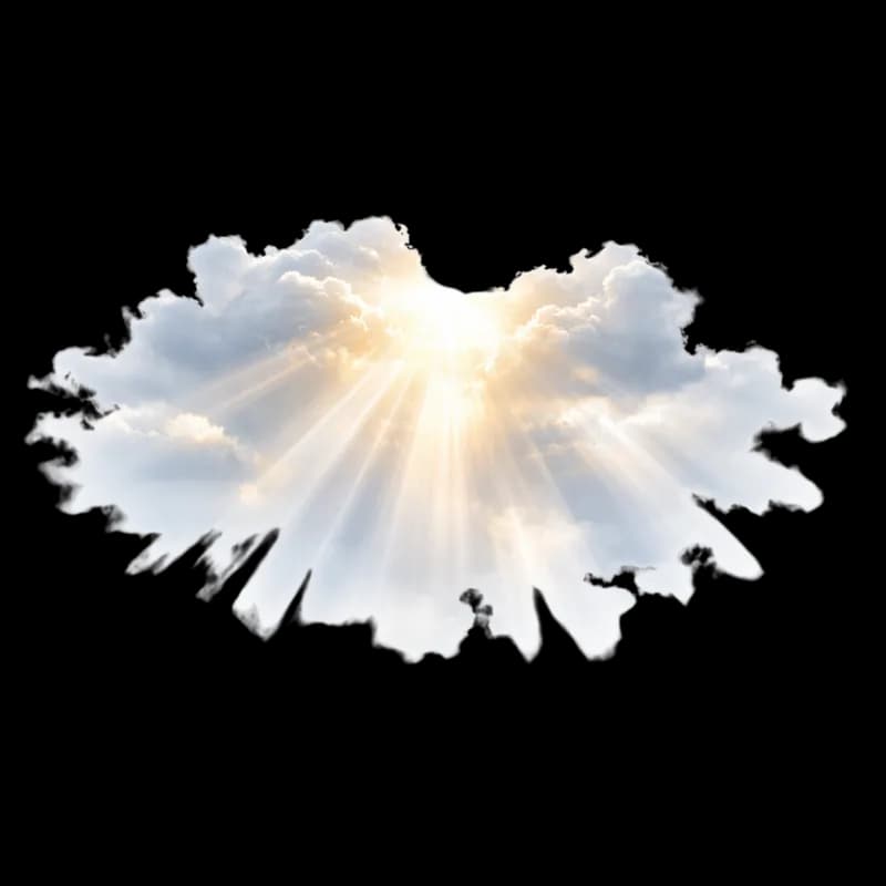 Raios de Sol Brilhantes Através das Nuvens PNG fundo transparente
