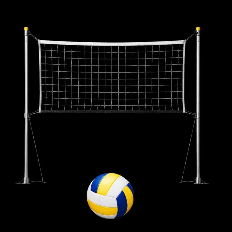 Rede e Bola de Vôlei: Equipamento Esportivo Completo PNG fundo transparente - Rede Bola Volleyball Equipamento Sport Com