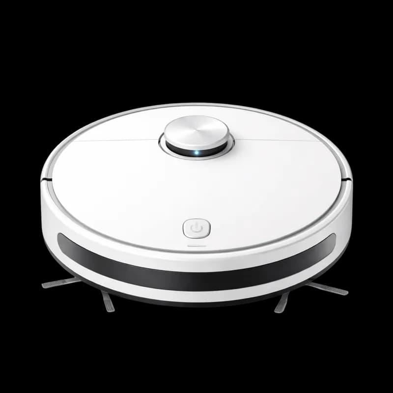 Robô Aspirador de Pó Inteligente Branco com LiDAR PNG fundo transparente - Robot Aspirador Pó Smart White Lidar transpar