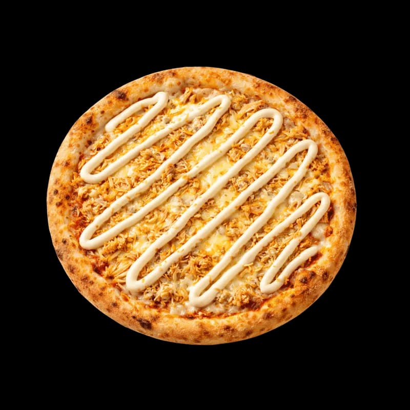 Saborosa Pizza de Frango com Requeijão Cremoso PNG fundo transparente - Delicious Pizza Chicken Cream cheese Creamy tran