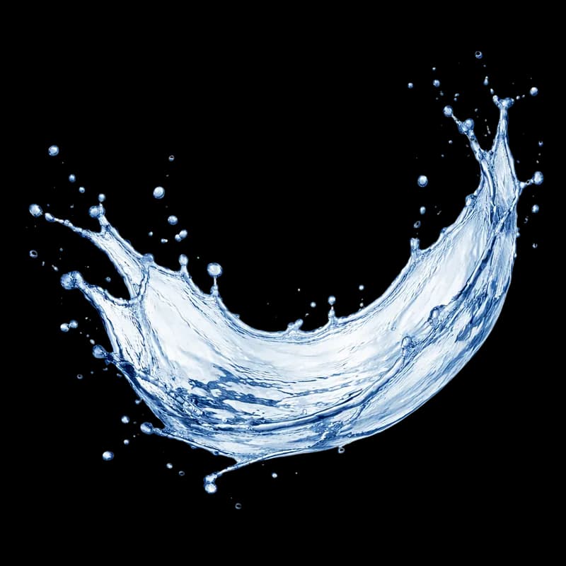 Salpico de Água Azul Vibrante com Gotas PNG fundo transparente