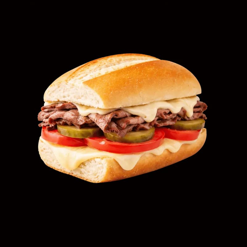 Sanduíche de Carne com Queijo Derretido e Vegetais PNG fundo transparente - Sandwich Meat Cheese Melted Vegetais transpa