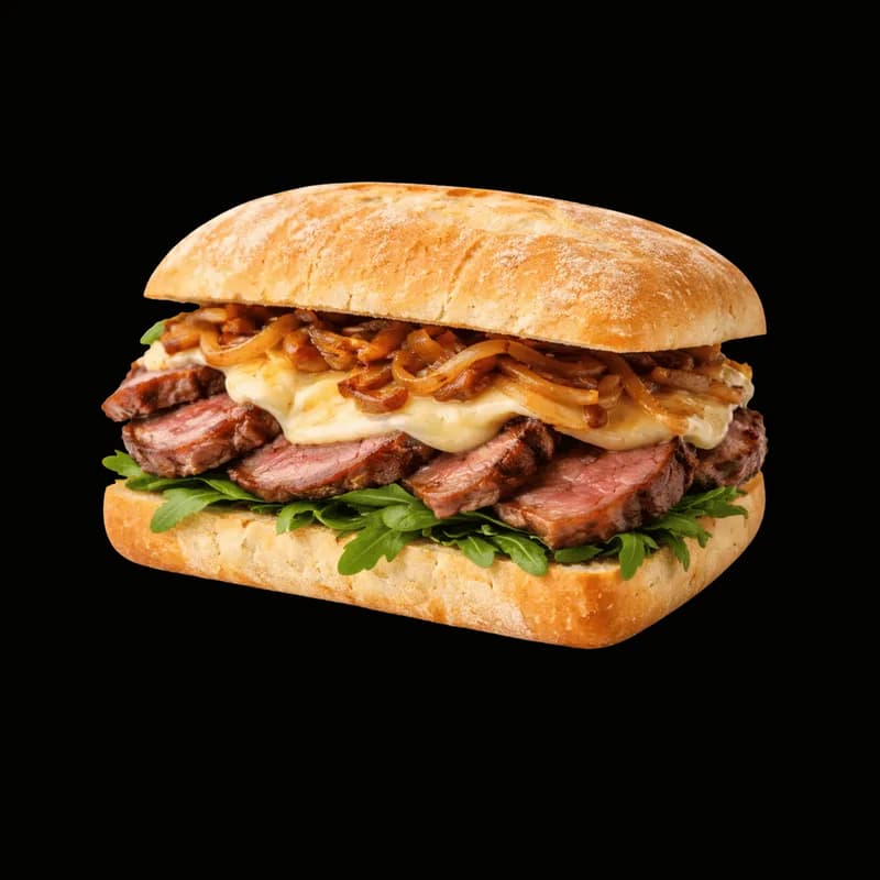 Sanduíche de Carne com Queijo e Cebola Caramelizada PNG fundo transparente - Sandwich Meat Cheese Cebola Caramelizada tr