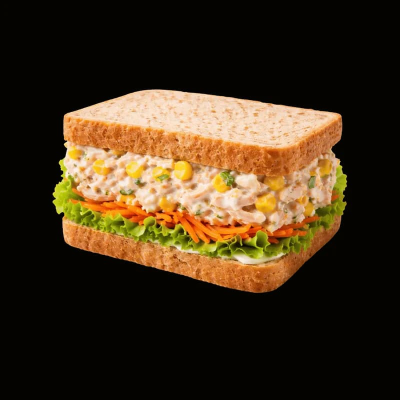 Sanduíche Integral com Salada Cremosa e Vegetais PNG fundo transparente - Sandwich Integral Salad Creamy Vegetais transp