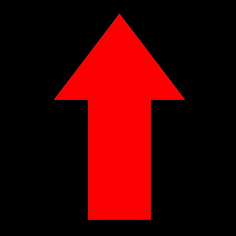 Seta vermelha para cima PNG fundo transparente - Red arrow up PNG transparent background