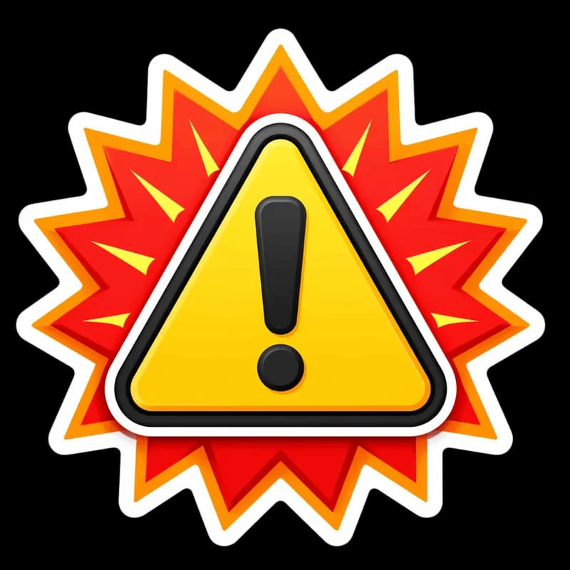 Sinal de alerta explosivo com exclamação PNG - Explosive warning sign with exclamation mark PNG