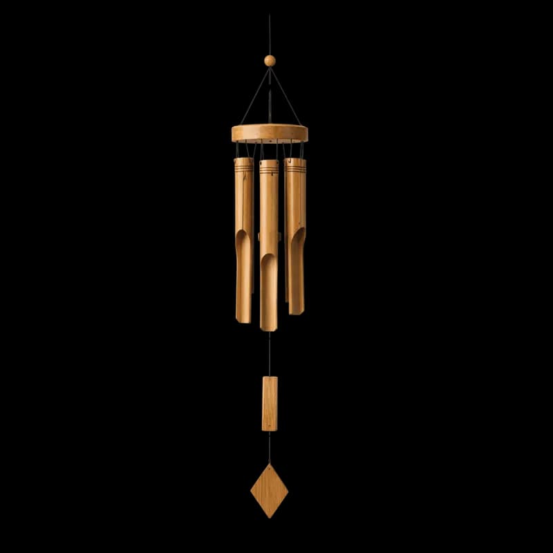 Sino dos Ventos de Bambu Natural para Decoração PNG fundo transparente - Bell Ventos Bamboo Natural Decoração transparen