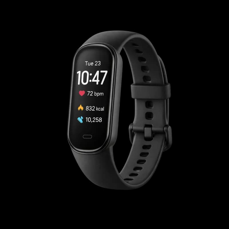 Smartband Fitness Preta com Monitor de Atividade PNG fundo transparente