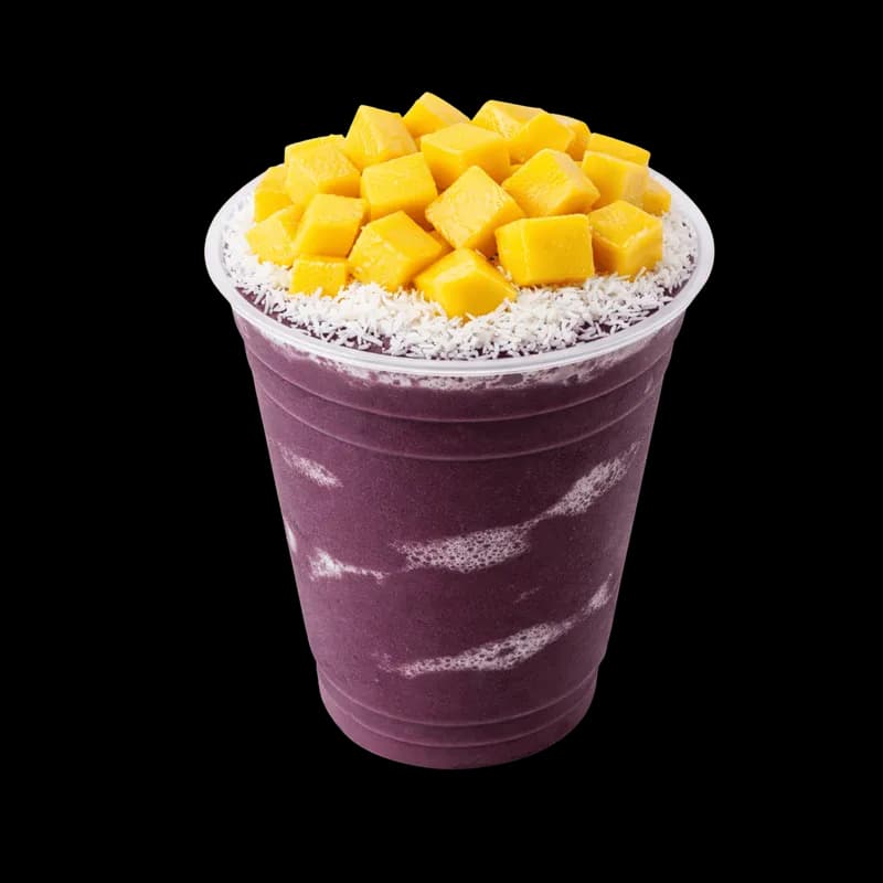 Smoothie Roxo Tropical com Manga e Coco Ralado PNG fundo transparente - Smoothie Purple Tropical Mango Coconut Ralado tr