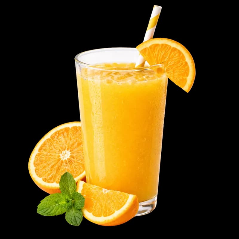 Suco de Laranja Fresco com Laranjas e Hortelã PNG fundo transparente