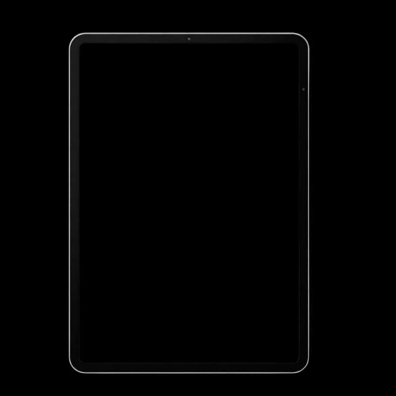 Tablet Moderno com Tela Preta e Logo BTS PNG fundo transparente