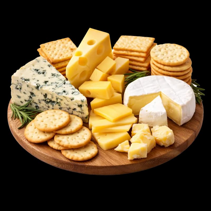 Tábua de Queijos Variados com Biscoitos e Alecrim PNG fundo transparente - Board Queijos Variados Crackers Rosemary tran