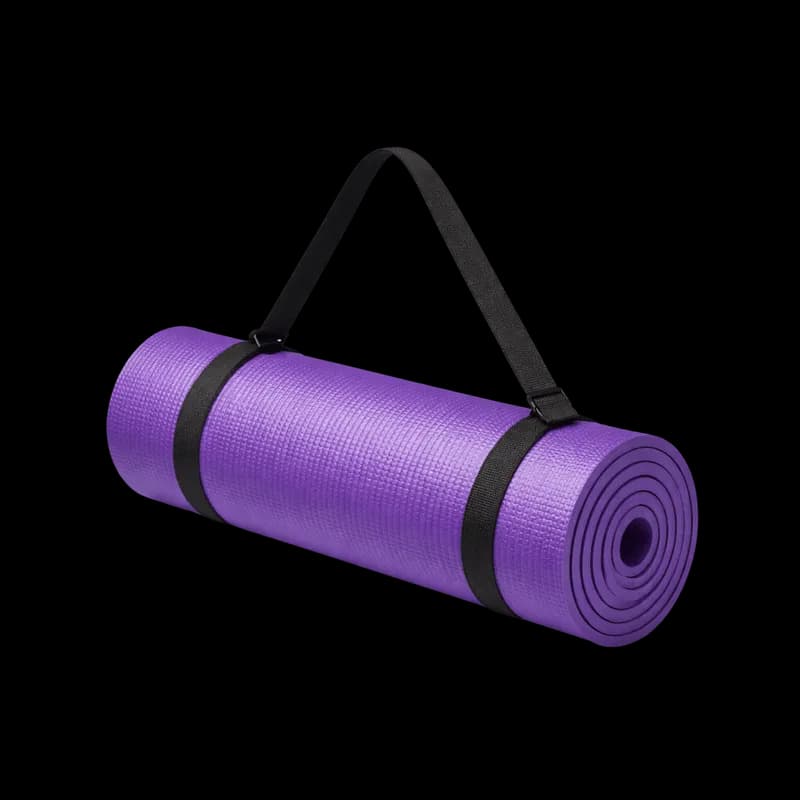 Tapete de Yoga Roxo com Alça de Transporte PNG fundo transparente - Carpet Yoga Purple Alça Transporte transparent backg
