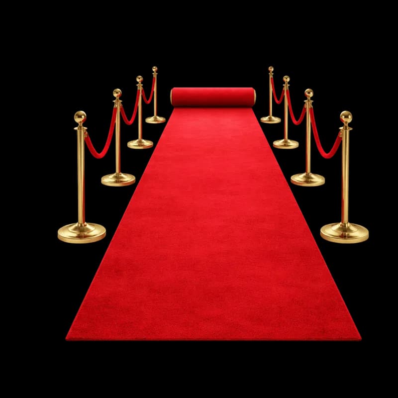 Tapete vermelho de luxo com pilares dourados PNG fundo transparente - Carpet Red Luxury Pillars Golden transparent backg