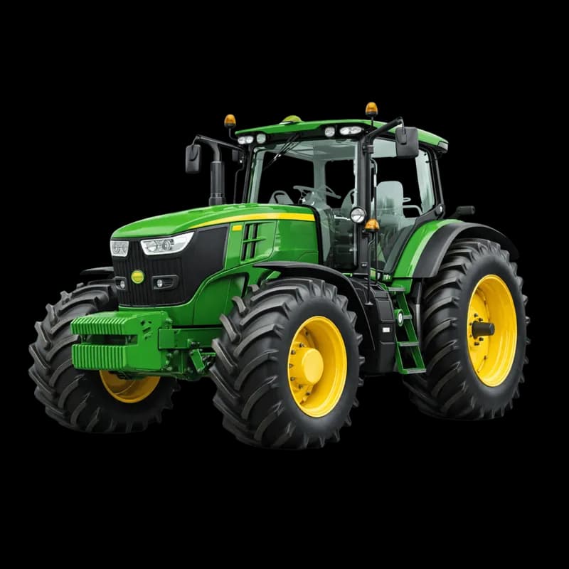 Trator John Deere Verde e Amarelo para Agricultura PNG fundo transparente - Tractor John Deere Green Yellow Agricultura