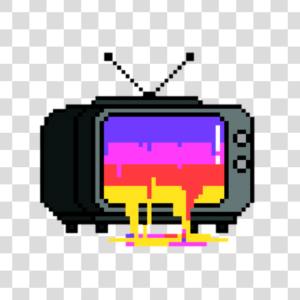 Televisão pixelizado Png