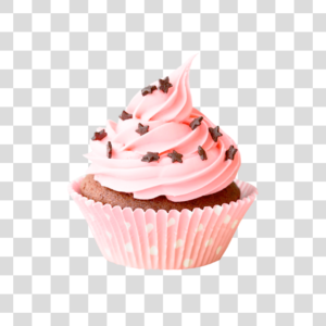 Cupcake de morango Png