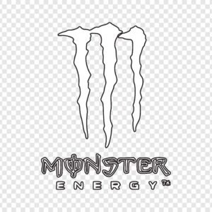 Logo Branco Monster Energy Energético